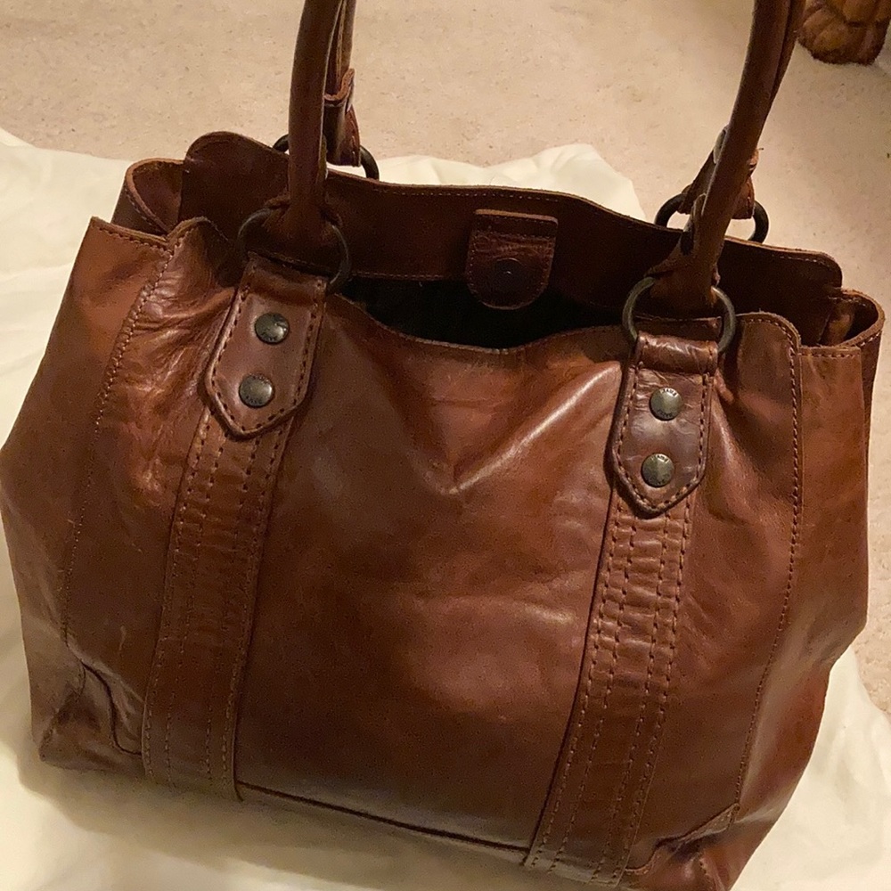 Frye Brown Leather Tote Bag